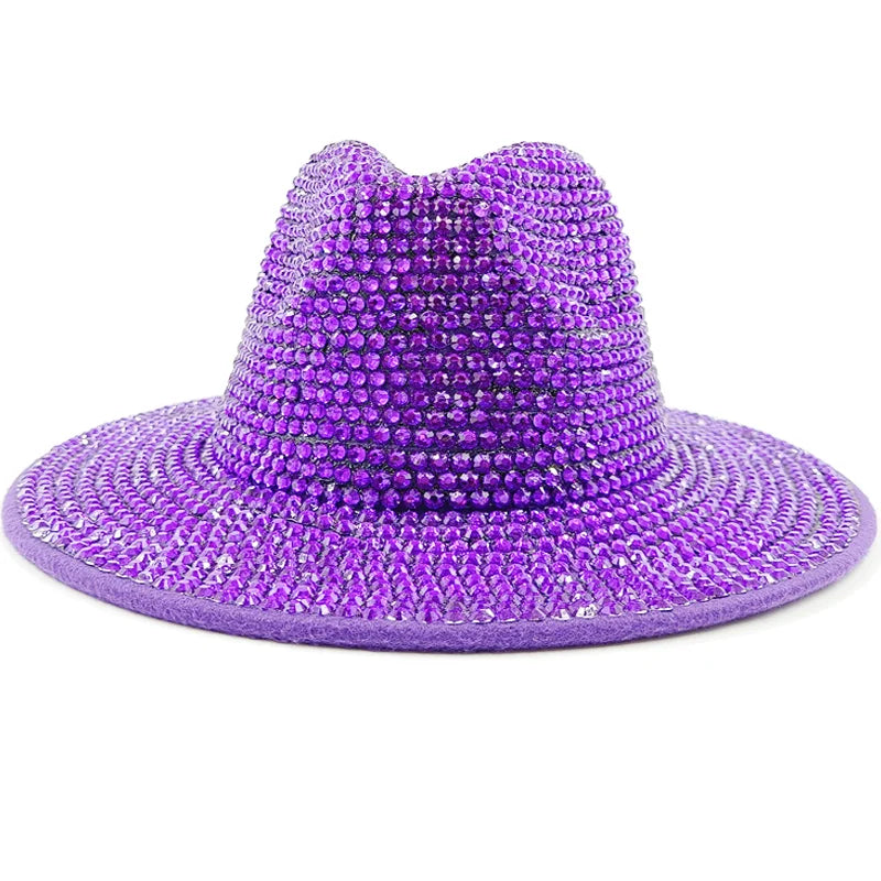 purple Cowboy Rhinestone Party Hat