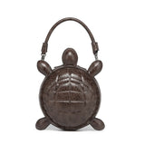 Brown Creative and Personalized Turtle Shaped Handbag