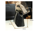 Crocodile Pattern Leather Diamonds handbag