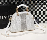 Crocodile Pattern Leather Diamonds handbag