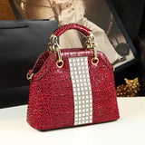 Crocodile Pattern Leather Diamonds handbag