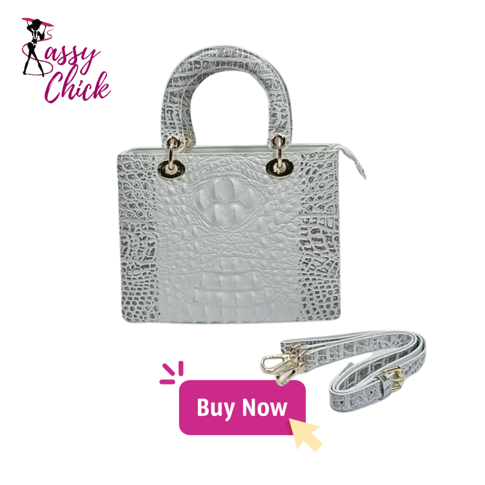 Crocodile Skin Leather Women's Handbag