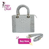 Crocodile Skin Leather Women's Handbag