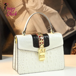 Crocodile Small Hard Square Portable Messenger Bags Sassy Chick Logo