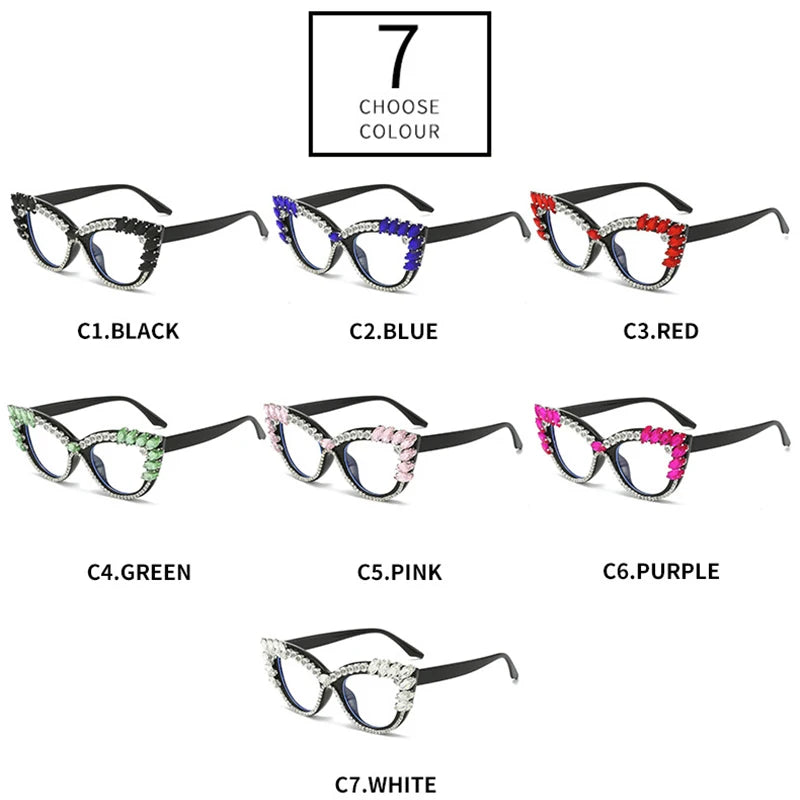 Crystal Cat Eye Anti-blue Light Eyewear