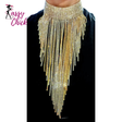 Crystal Chain Tassel Long Necklace Sassy Chick Logo
