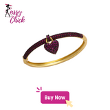 Crystal Fuchsia Heart Bracelet