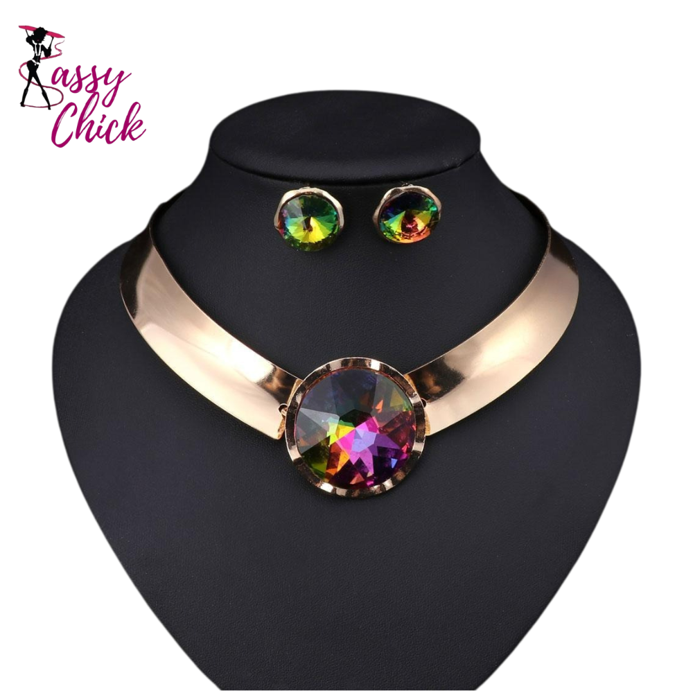 Crystal Jewelry Set Sassy Chick Logo