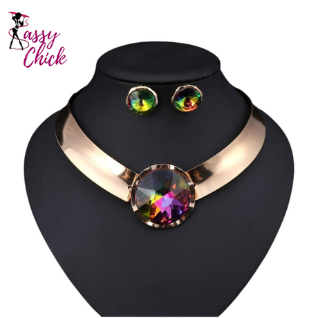 Crystal Jewelry Set Sassy Chick Logo