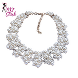 Crystal Pearls Necklace Sassy Chick Logo