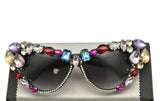 Crystal Rhinestone Cat Eye Sunglasses