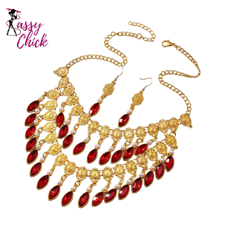 Crystal Tassel Flower Pearl Jewelry Sets Sassy Chick Logo