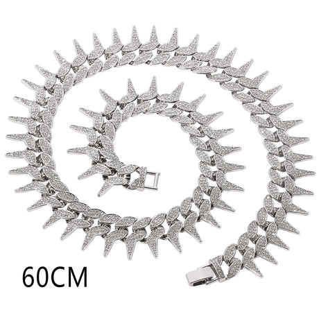 silver Cuban Hip Hop Rivet Gothic Spiked Charm Jewelry