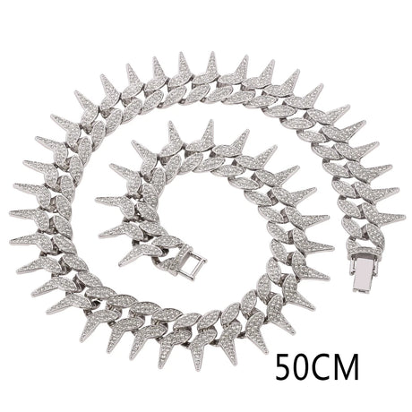 Silver Cuban Hip Hop Rivet Gothic Spiked Charm Jewelry