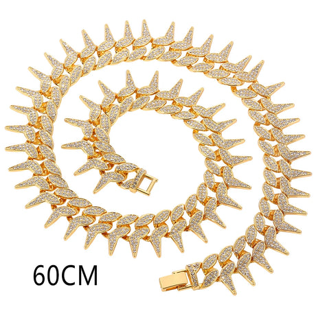 gold Cuban Hip Hop Rivet Gothic Spiked Charm Jewelry