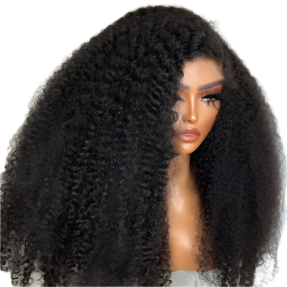 Curly Human Hair Wig Side View