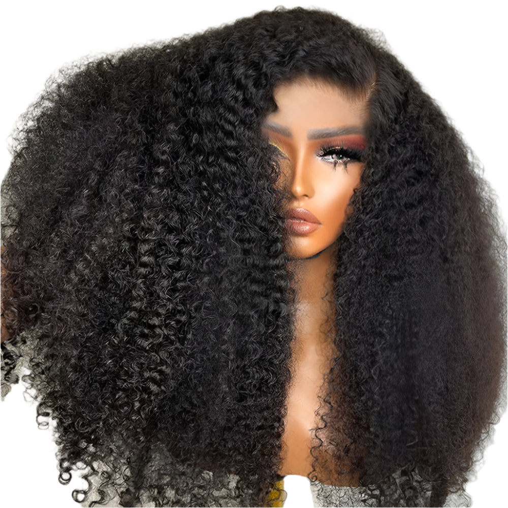 Curly Human Hair Wig Front 