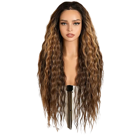 Caramel Curly Lace Front Wig 6x4 Pre Plucked Pre Cut Wig