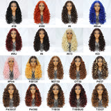 Collection of Curly Lace Front with Bangs Synthetic Wig