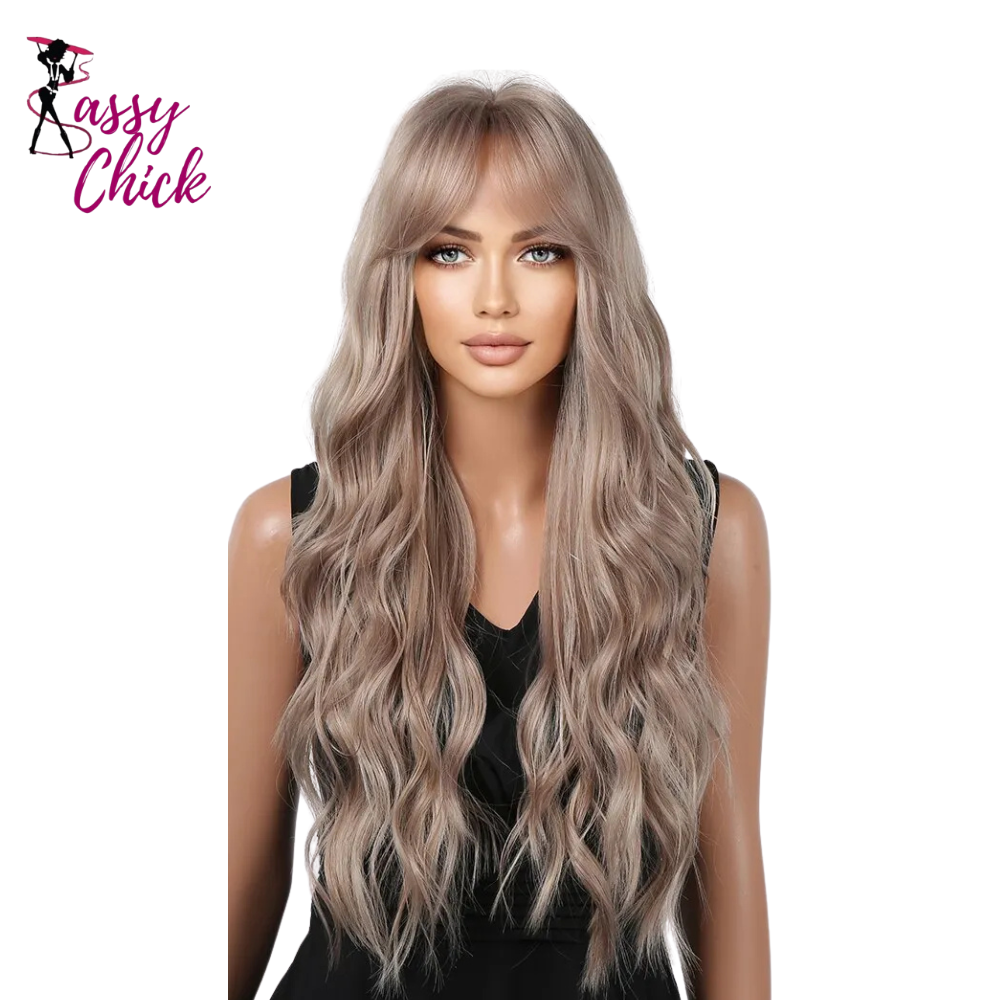 Curly Long with Bangs Synthetic Wigs Sassy Chick Logo