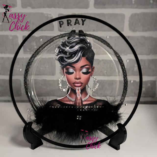 Custom Pray Black Display Plate
