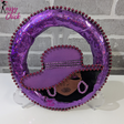 Custom Lady Purple Wreath Sassy Chick Logo