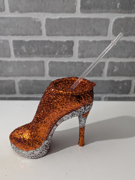 Custom Orange Stiletto Heel Tumbler Cup