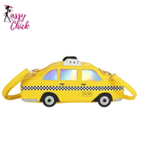 Cute Cartoon Yellow Taxi Shape Shoulder Bag Sassy Chick Logo