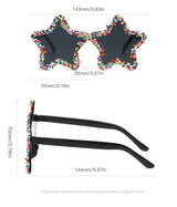 Size of Cute Fashion Colorful Star Shape Sunglasses