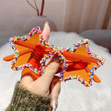Blue Cute Fashion Colorful Star Shape Sunglasses