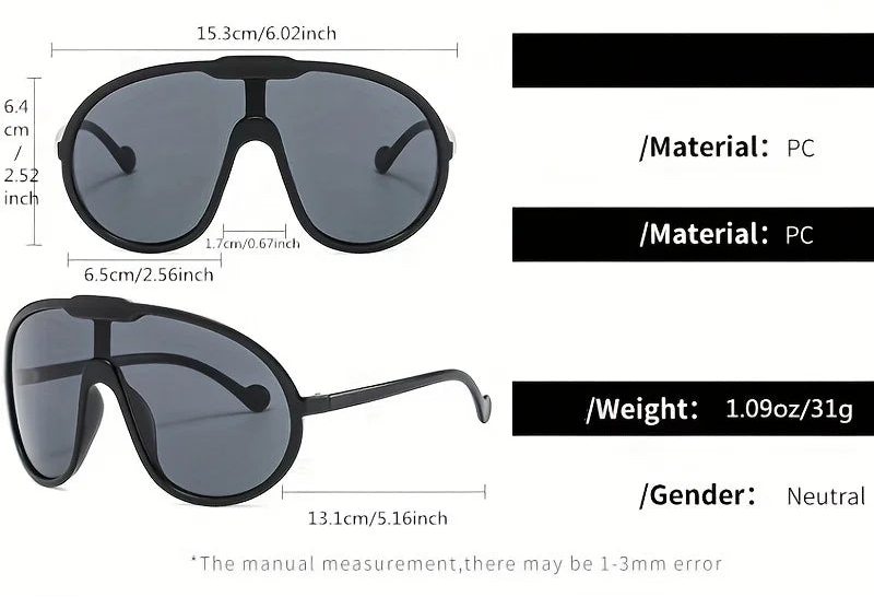 Size of Cycling Retro Gradient Shades UV400 Punk Sunglasses