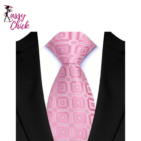 Daily Wear Shirt Suit Polyester Solid Dot Necktie 8CM Sassy Chick Logo