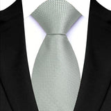 Green Daily Wear Shirt Suit Polyester Solid Dot Necktie 8CM
