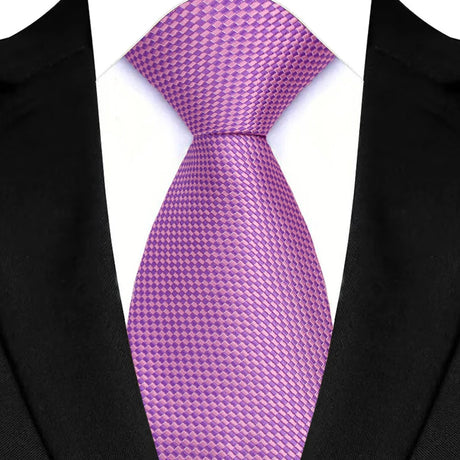 Purple Daily Wear Shirt Suit Polyester Solid Dot Necktie 8CM