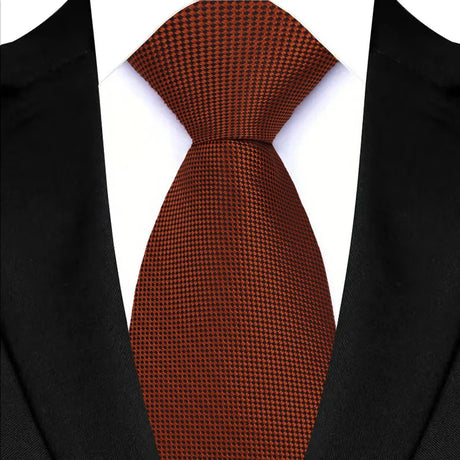 Orange Daily Wear Shirt Suit Polyester Solid Dot Necktie 8CM