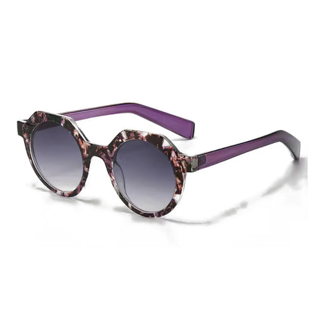 Purple Decorative Vintage Blue Light Blocking Sunglasses