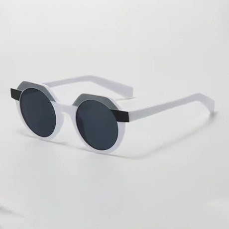White Decorative Vintage Blue Light Blocking Sunglasses