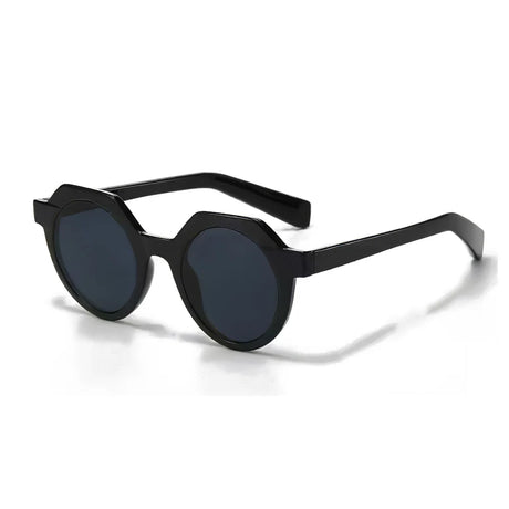 Black Decorative Vintage Blue Light Blocking Sunglasses
