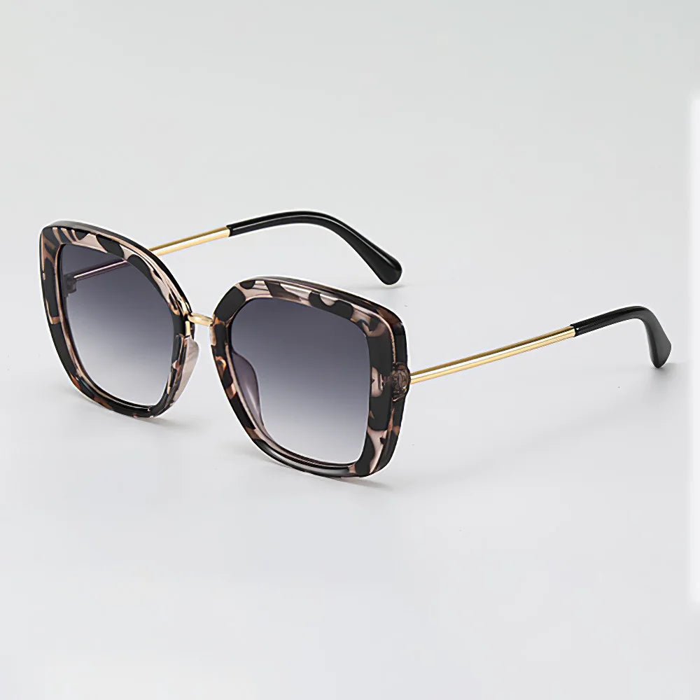 black white frame gradient black lens sunglasses