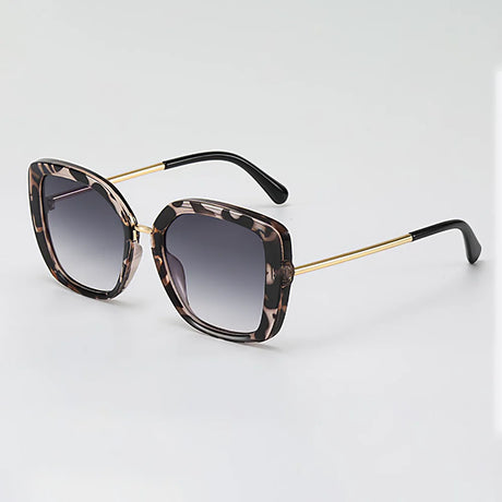 black white frame gradient black lens sunglasses
