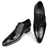 Black Deluxe Genuine Leather Men Shoes