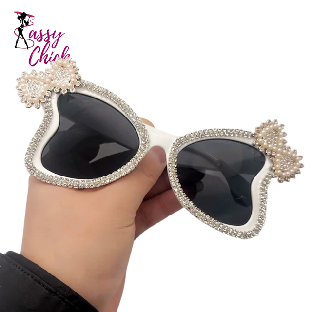 Diamond Butterfly Women Sunglasses Sassy Chick Logo