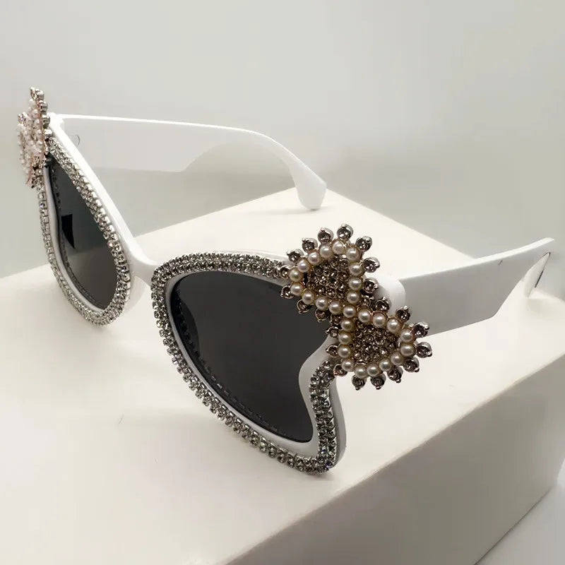 White Diamond Butterfly Women Sunglasses