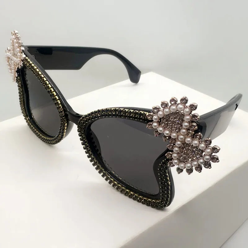 Black Diamond Butterfly Women Sunglasses