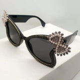 Black Diamond Butterfly Women Sunglasses