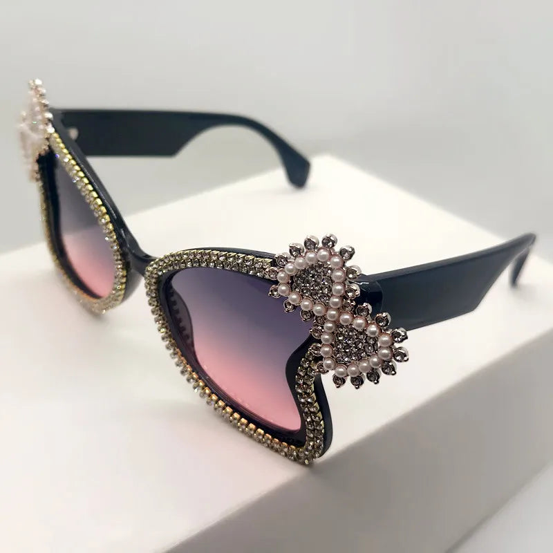 Black Diamond Butterfly Women Sunglasses