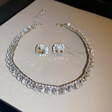 Diamond Crystal Necklace Set