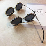Collection of Diamond Crystal Round Sunglasses