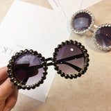 Black Diamond Crystal Round Sunglasses