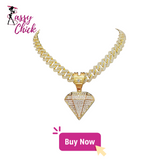 Diamond Design Cuban Chain Necklace